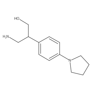 3-Amino-2-[4-(pyrrolidin-1-yl)phenyl]propan-1-ol结构式
