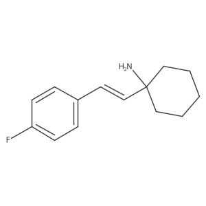 1-[2-(4-Fluorophenyl)ethenyl]cyclohexan-1-amine结构式