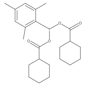 (Cyclohexanecarbonyloxy)(2,4,6-trimethylphenyl)-lambda3-iodanyl cyclohexanecarboxylate结构式