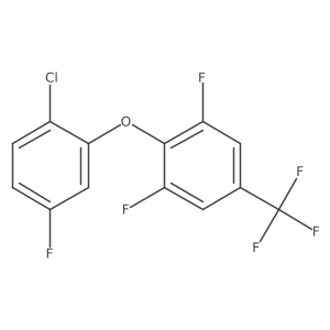 2-(2-Chloro-5-fluoro-phenoxy)-1,3-difluoro-5-(trifluoromethyl)benzene结构式