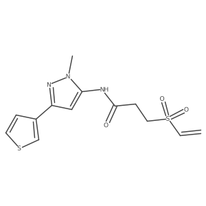 3-(ethenesulfonyl)-N-[1-methyl-3-(thiophen-3-yl)-1H-pyrazol-5-yl]propanamide结构式