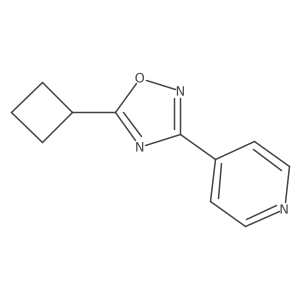 4-(5-Cyclobutyl-1,2,4-oxadiazol-3-yl)pyridine结构式