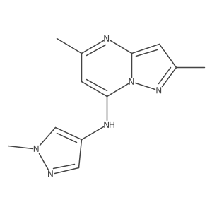 2,5-dimethyl-N-(1-methyl-1H-pyrazol-4-yl)pyrazolo[1,5-a]pyrimidin-7-amine Structure