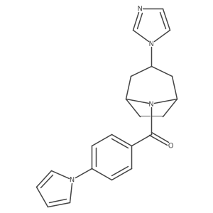 3-(1H-imidazol-1-yl)-8-[4-(1H-pyrrol-1-yl)benzoyl]-8-azabicyclo[3.2.1]octane Structure