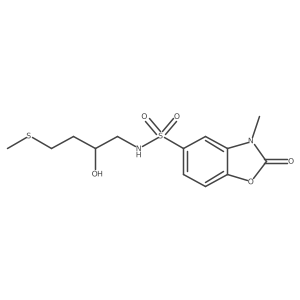 N-[2-hydroxy-4-(methylsulfanyl)butyl]-3-methyl-2-oxo-2,3-dihydro-1,3-benzoxazole-5-sulfonamide结构式