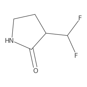 3-(Difluoromethyl)pyrrolidin-2-one结构式