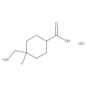 4-(Aminomethyl)-4-fluorocyclohexane-1-carboxylic acid;hydrochloride Structure