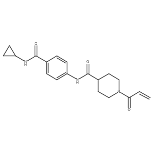 N-[4-(Cyclopropylcarbamoyl)phenyl]-1-prop-2-enoylpiperidine-4-carboxamide结构式