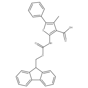 2-({[(9H-fluoren-9-yl)methoxy]carbonyl}amino)-4-methyl-5-phenylthiophene-3-carboxylic acid Structure