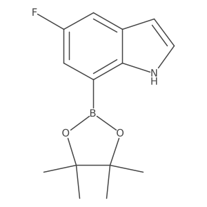 5-Fluoro-7-(4,4,5,5-tetramethyl-1,3,2-dioxaborolan-2-yl)-1H-indole结构式