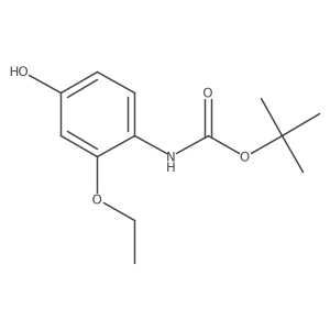 tert-butyl N-(2-ethoxy-4-hydroxyphenyl)carbamate结构式