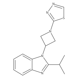 2-(propan-2-yl)-1-[1-(1,3,4-thiadiazol-2-yl)azetidin-3-yl]-1H-1,3-benzodiazole结构式