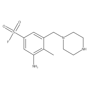 3-Amino-4-methyl-5-[(piperazin-1-yl)methyl]benzene-1-sulfonyl fluoride Structure