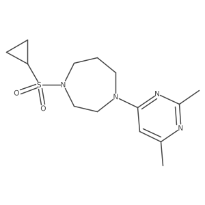 1-(Cyclopropanesulfonyl)-4-(2,6-dimethylpyrimidin-4-yl)-1,4-diazepane Structure