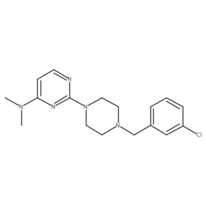 2-{4-[(3-chlorophenyl)methyl]piperazin-1-yl}-N,N-dimethylpyrimidin-4-amine结构式