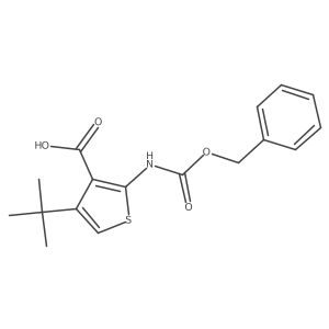 2-{[(Benzyloxy)carbonyl]amino}-4-tert-butylthiophene-3-carboxylic acid结构式