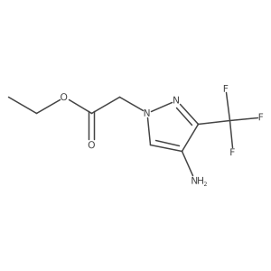 ethyl 2-[4-amino-3-(trifluoromethyl)-1H-pyrazol-1-yl]acetate结构式