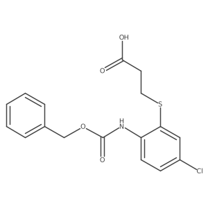 3-[(2-{[(Benzyloxy)carbonyl]amino}-5-chlorophenyl)sulfanyl]propanoic acid结构式