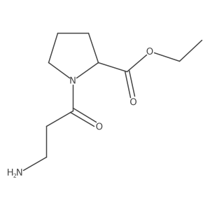 ethyl (2S)-1-(3-aminopropanoyl)pyrrolidine-2-carboxylate结构式