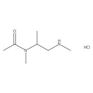N-methyl-N-[1-(methylamino)propan-2-yl]acetamide hydrochloride结构式