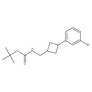 tert-butyl N-{[3-(3-bromophenyl)cyclobutyl]methyl}carbamate Structure