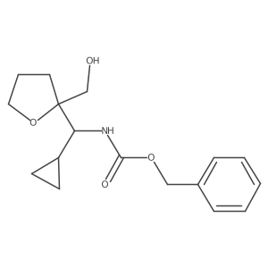 benzyl N-{cyclopropyl[2-(hydroxymethyl)oxolan-2-yl]methyl}carbamate结构式