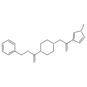 benzyl 4-[2-(1-methyl-1H-pyrazol-4-yl)-2-oxoethyl]piperazine-1-carboxylate结构式