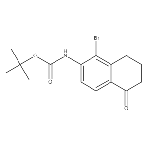 tert-butyl N-(1-bromo-5-oxo-5,6,7,8-tetrahydronaphthalen-2-yl)carbamate结构式