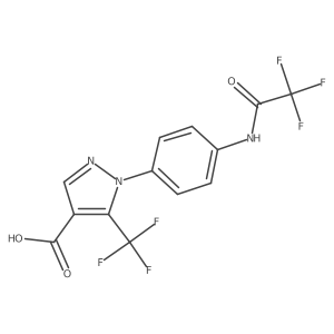 1-[4-(2,2,2-trifluoroacetamido)phenyl]-5-(trifluoromethyl)-1H-pyrazole-4-carboxylic acid Structure