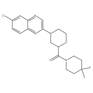 6-Chloro-2-[2-(4,4-difluoropiperidine-1-carbonyl)morpholin-4-yl]quinoxaline Structure