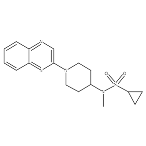 N-methyl-N-[1-(quinoxalin-2-yl)piperidin-4-yl]cyclopropanesulfonamide结构式