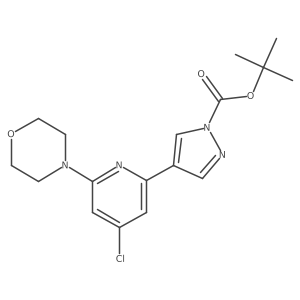tert-butyl 4-(4-chloro-6-morpholinopyridin-2-yl)-1H-pyrazole-1-carboxylate Structure