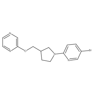 2-{[1-(5-Bromopyridin-2-yl)pyrrolidin-3-yl]methoxy}pyrazine Structure