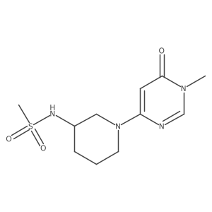 N-[1-(1-methyl-6-oxo-1,6-dihydropyrimidin-4-yl)piperidin-3-yl]methanesulfonamide结构式