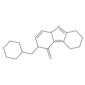 2-[(oxan-4-yl)methyl]-1H,2H,7H,8H,9H,10H-pyrazino[1,2-b]indazol-1-one结构式