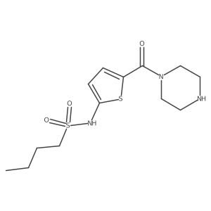 N-(5-(piperazine-1-carbonyl)thiophen-2-yl)butane-1-sulfonamide结构式