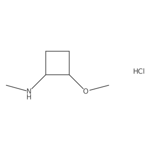 Rel-(1R,2R)-2-methoxy-N-methylcyclobutan-1-amine hydrochloride结构式