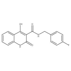 N-(4-fluorobenzyl)-4-hydroxy-2-oxo-1,2-dihydroquinoline-3-carboxamide结构式
