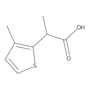 2-(3-Methylthiophen-2-yl)propanoic acid Structure
