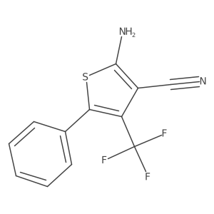 2-Amino-3-cyano-4-trifluoromethyl-5-phenylthiophene Structure