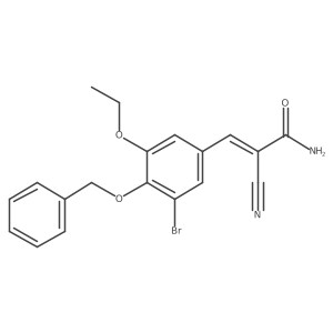 (Z)-3-(3-bromo-5-ethoxy-4-phenylmethoxyphenyl)-2-cyanoprop-2-enamide结构式