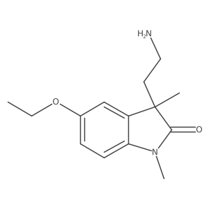 3-(2-Aminoethyl)-5-ethoxy-1,3-dihydro-1,3-dimethyl-2H-indol-2-one结构式