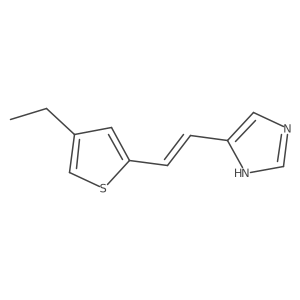 (E)-4-(2-(4-ethylthiophen-2-yl)vinyl)-1H-imidazole结构式