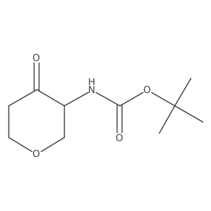tert-Butyl (4-oxotetrahydro-2H-pyran-3-yl)carbamate Structure