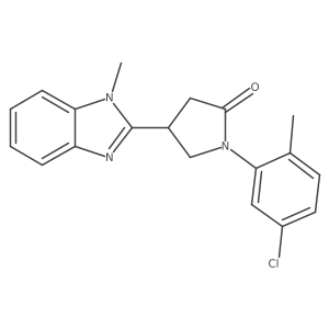 1-(5-chloro-2-methylphenyl)-4-(1-methyl-1H-benzimidazol-2-yl)pyrrolidin-2-one Structure