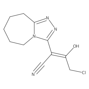 4-Chloro-2-(2,5,6,7,8,9-hexahydro-3H-[1,2,4]triazolo[4,3-a]azepin-3-ylidene)-3-oxobutanenitrile Structure