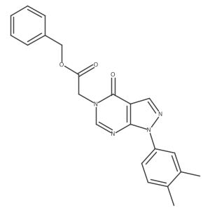 benzyl 2-(1-(3,4-dimethylphenyl)-4-oxo-1H-pyrazolo[3,4-d]pyrimidin-5(4H)-yl)acetate Structure