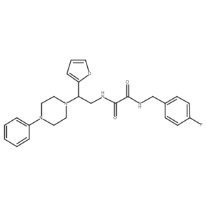 N1-(4-fluorobenzyl)-N2-(2-(furan-2-yl)-2-(4-phenylpiperazin-1-yl)ethyl)oxalamide结构式