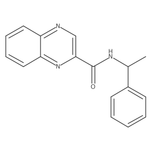 N-(1-phenylethyl)quinoxaline-2-carboxamide结构式