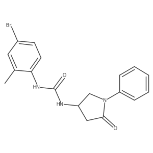 1-(4-Bromo-2-methylphenyl)-3-(5-oxo-1-phenylpyrrolidin-3-yl)urea Structure